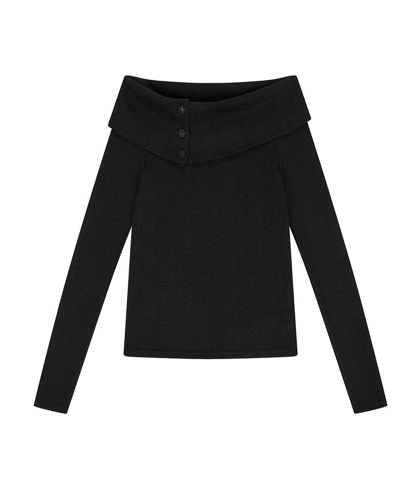 LUVISTRUE El Off-Shoulder Knit(Black)