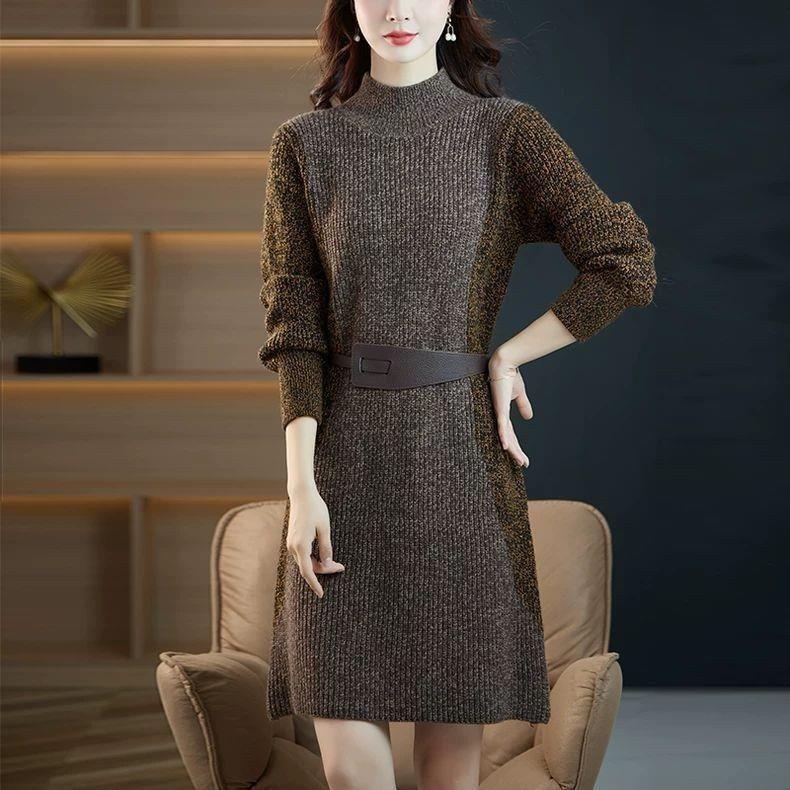 

Платье flattering petite нового фасона 2025 года для осени/зимы: Идеально подходит для ношения под пальто, с шерстяными вещами и вязаными платьями с длинным рукавом. M [95-110 lbs]