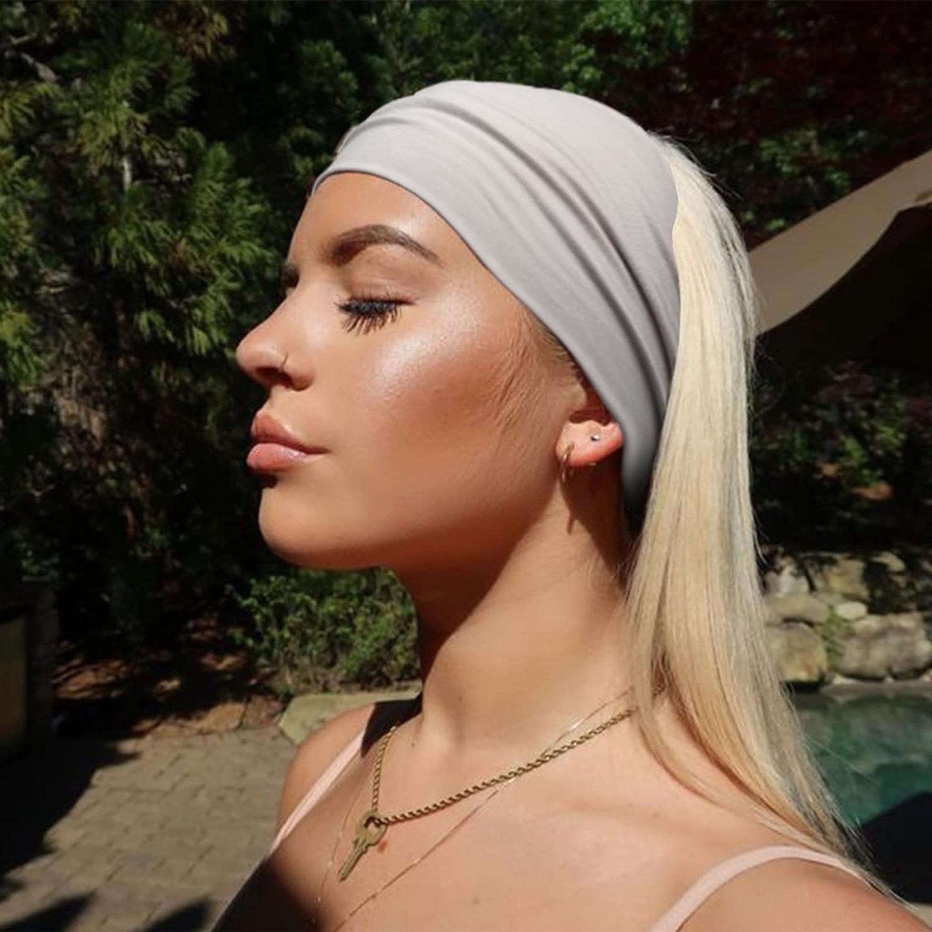 

2025 Европейские и американские богемные женские повязки на голову: 4 спортивные повязки на голову для йоги в стиле «крест-накрест»