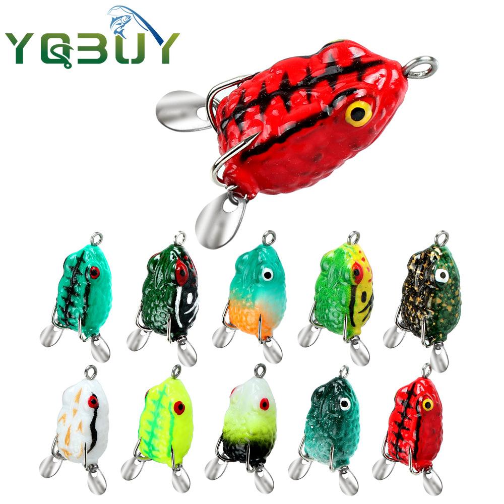 

10pcsMini Double Sequin Frog Lure2.5cm2.5gThai-style black frog lure 2.5cm 2.5g
