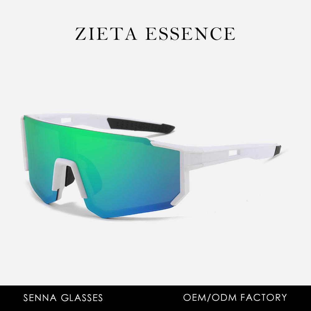 Unisex Windproof Half-Frame Colorful Sunglasses for Cycling and Mountaineering