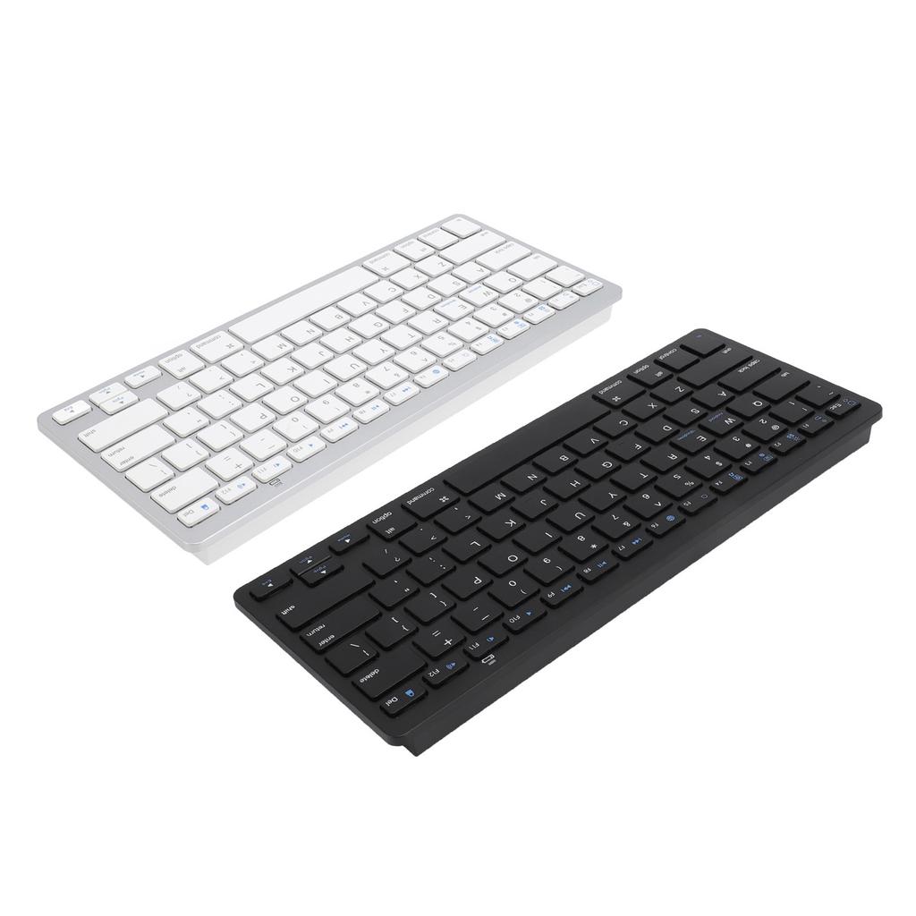 78klávesová bezdrátová klávesnice s tichými tlačítky Ultratenká kancelářská klávesnice Bluetooth pro notebook