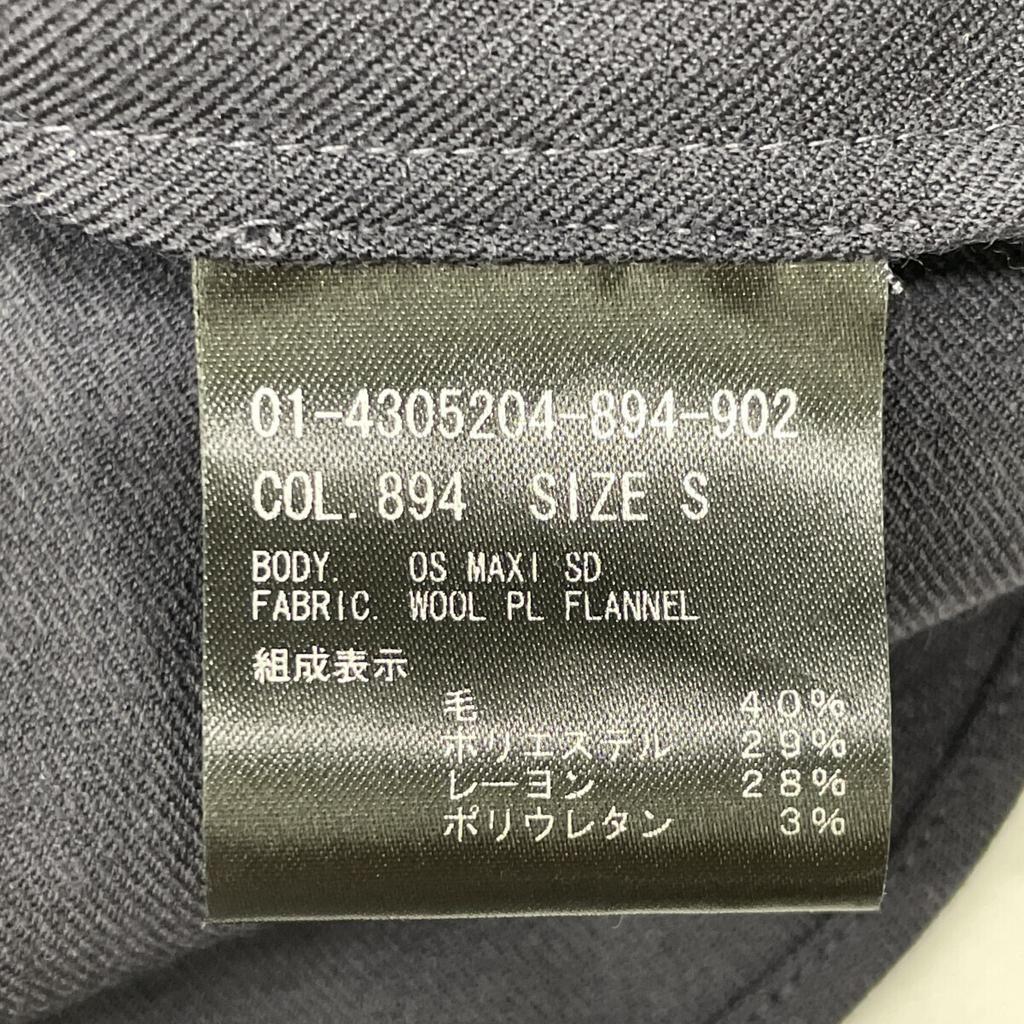 Theory [Excellent condition/Made in 2012] 01-4305204-894-902 Wool flannel long shirt dress S NavyUsed