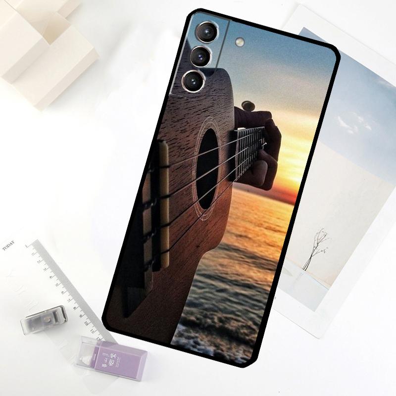 Music Guitar Phone Case For Samsung Galaxy S24 FE S23 Ultra S21 S22 S25 S26 Ultra S10 Plus S20 FE Cover