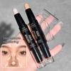 2 In 1 Cosmetic Concealer Face Contour Stick Highlighter Dual-Head Highlighter Trimming Up Matt V3G3