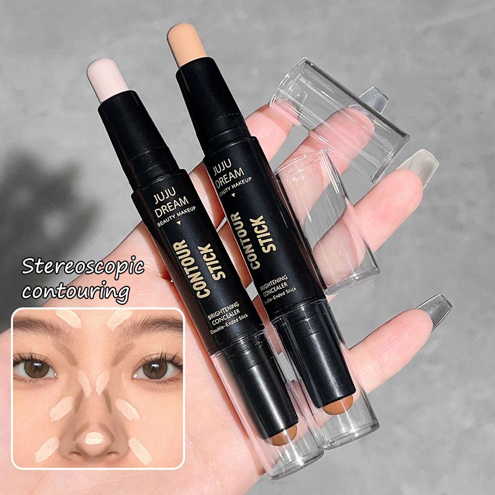 2 In 1 Cosmetic Concealer Face Contour Stick Highlighter Dual-Head Highlighter Trimming Up Matt V3G3