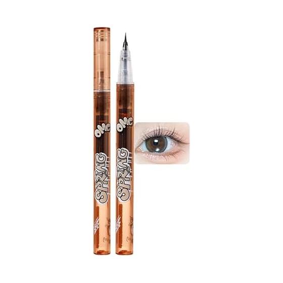 Erinde eyeliner, liquid eyeliner, #02 dark brown, eyeliner pencil, white, waterproof eyeliner, does not smudge, smooth and well-colored, long-lasting