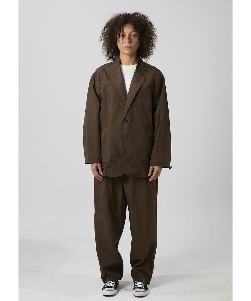 Akau Oversized Nylon Ripstop D-Line Pants (Brown)