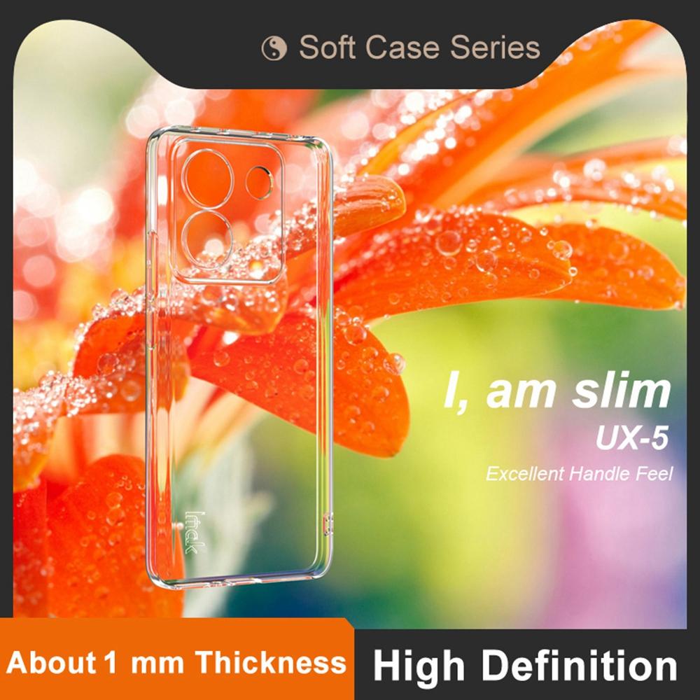 IMAK UX-5 Series Phone Cover for Xiaomi Poco M7 Pro 5G Case Shockproof TPU Clear Slim Back Shell