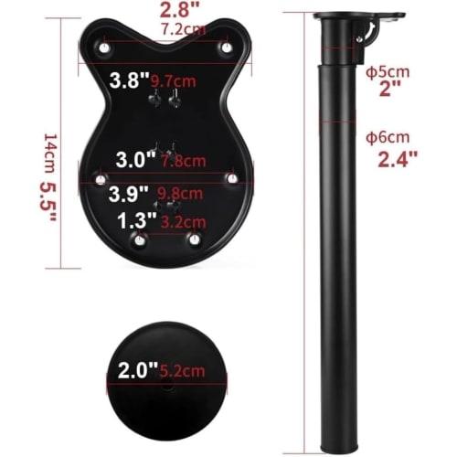 lisBaby Cold-Rolled Steel Folding Telescopic Adjustable Height Furniture Legs, Telescoping Bar Desk Legs, Folding Table Legs (White, 550-850mm)