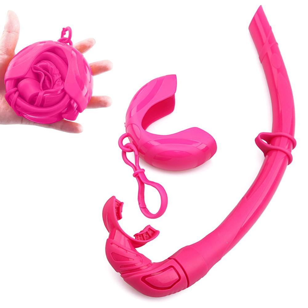 Diving Snorkel Waterproof Portable Foldable Multi-color Silicone Freediving Snorkel For Swimming Diving