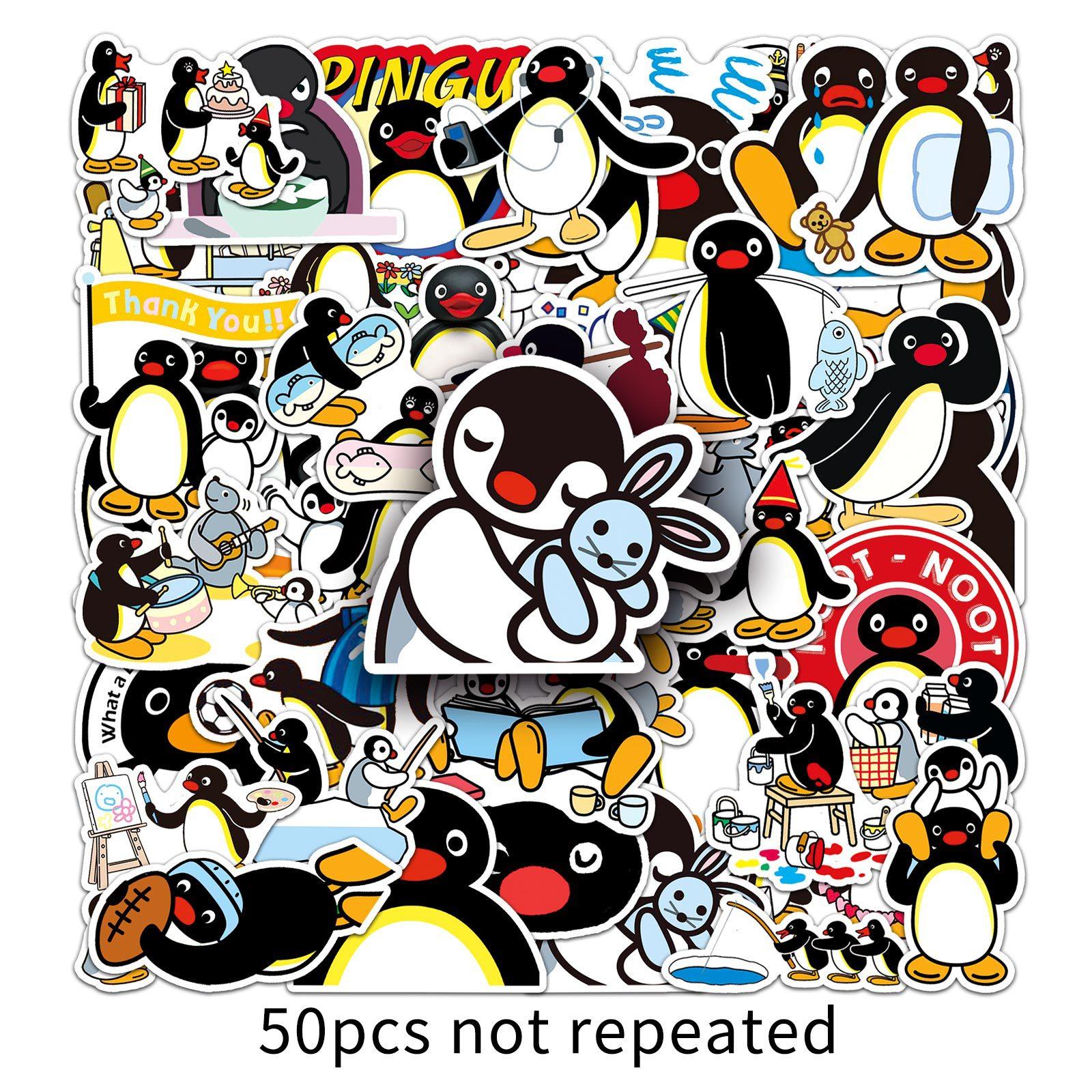 

50 картинок Пингу, мультфильм про личность, анимация, милая семья пингвинов, креативные декоративные наклейки для чехла мобильного телефона в стиле Ins