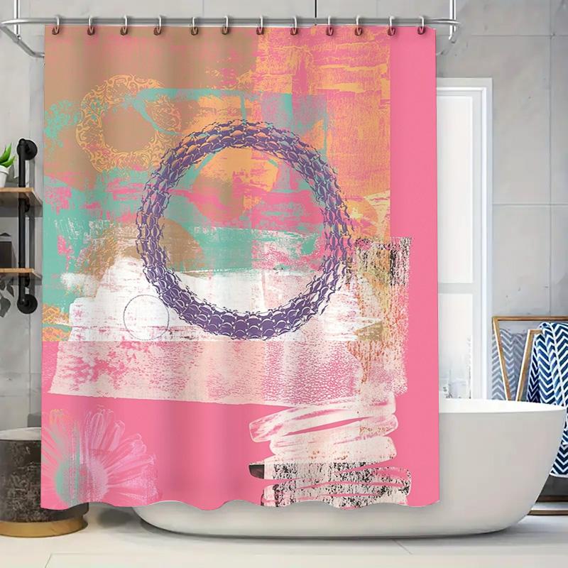 

Abstract Art Print Shower Curtain For Bathroom Decor W60H190(CM)-1 Pcs