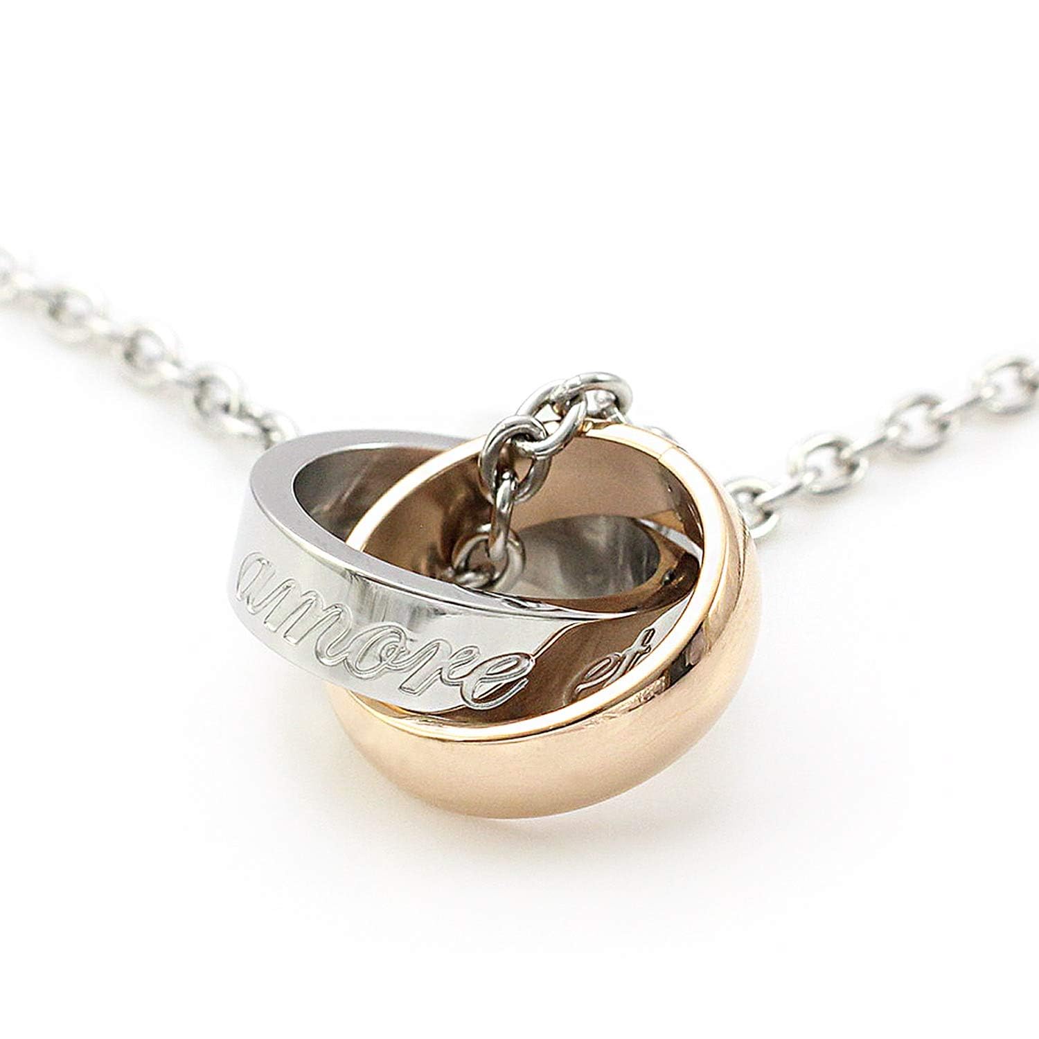 

Stainless steel metal simple pink gift wrapping included [Barzaz] necklace, allergy-friendly, ring, ladies, gold,