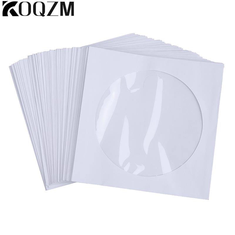 Disc Paper Bags Disc Packaging Bags CD DVD Disc Paper Sleeves Envelope Storage Clear Window Boxes Flip Tops
