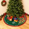 Christmas Tree Skirt Red Xmas Tree Ornaments, For Soft Plush Christmas Tree Mat With Snowy Pattern For Decorations Holiday Party
