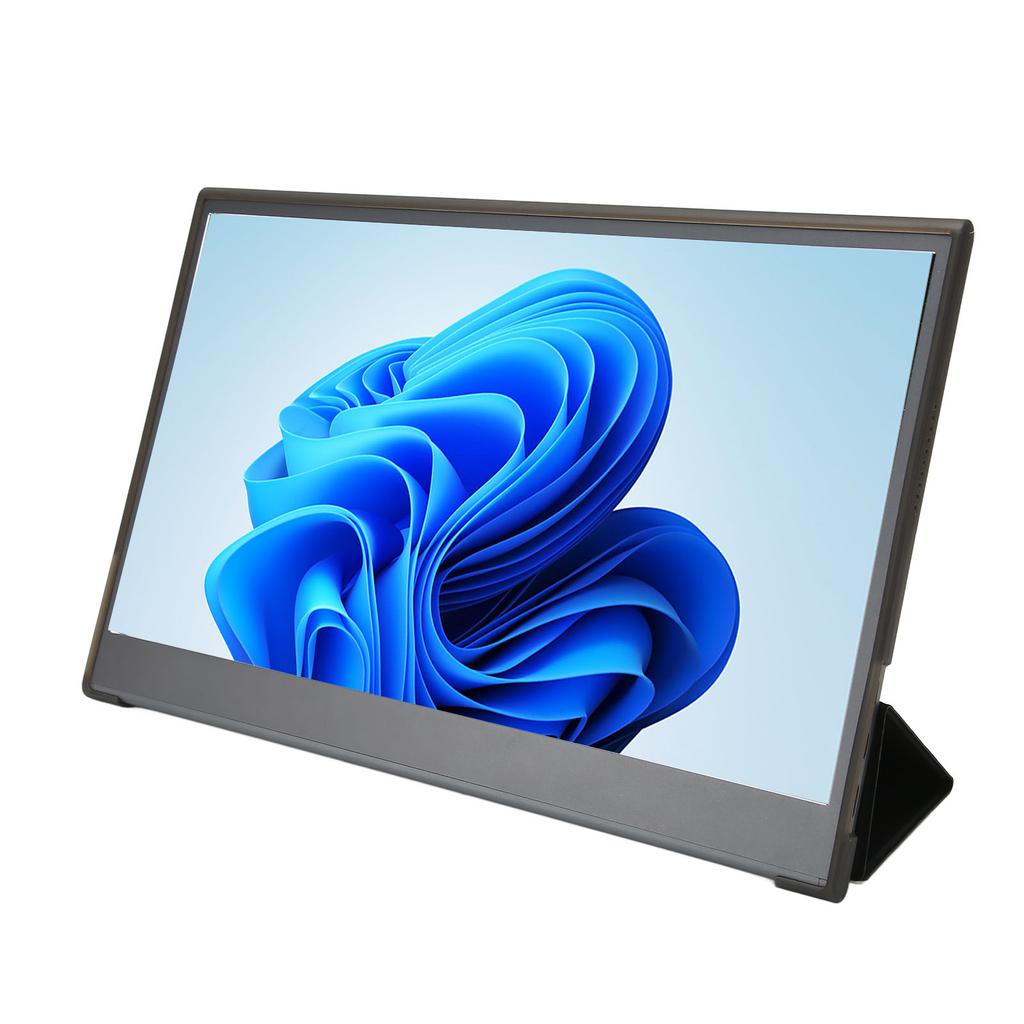 Portable Monitor 15.6in IPS 1080P Type C Port Dual Speaker Aluminium Alloy External Mobile Screen for Laptop Office