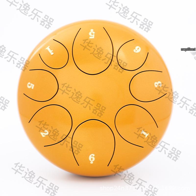 8-Inch 8-Note Ethereal Hand Drum - Sanskrit Xuan Lotus Dust Drum for Beginners