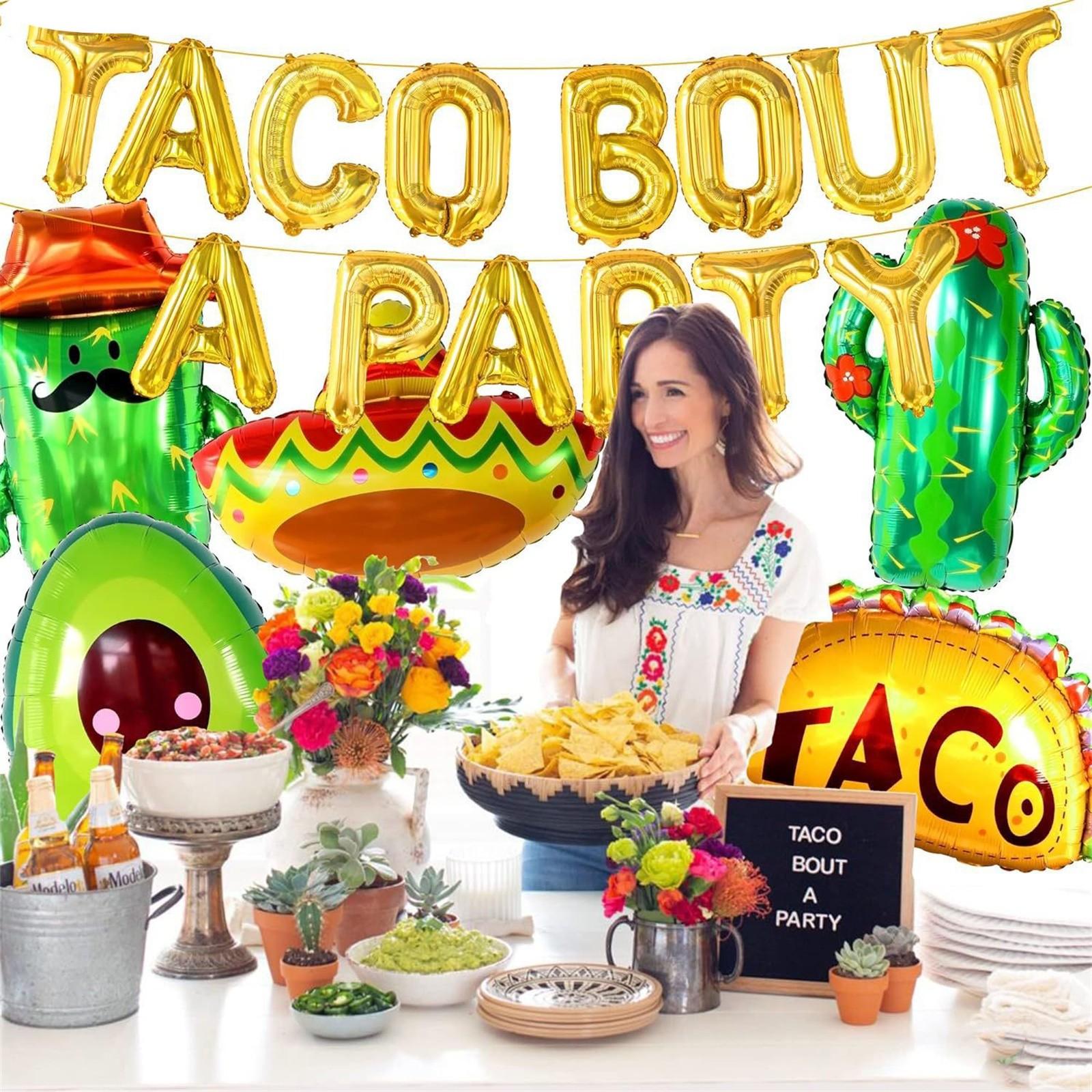 

Набор украшений для вечеринки, украшения для вечеринки, украшения для вечеринки с мексиканскими воздушными шарами, кактус, воздушные шары