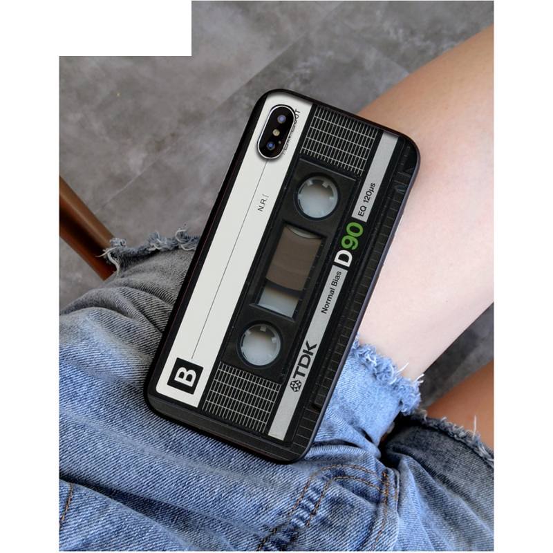 Mixtape Vintage Magnetic Tape Cassette Audio Tape Phone Case for Iphone 11 12 13 Pro Max X XS MAX 6 6s 7 8 Plus 5 5S 5SE XR SE2020