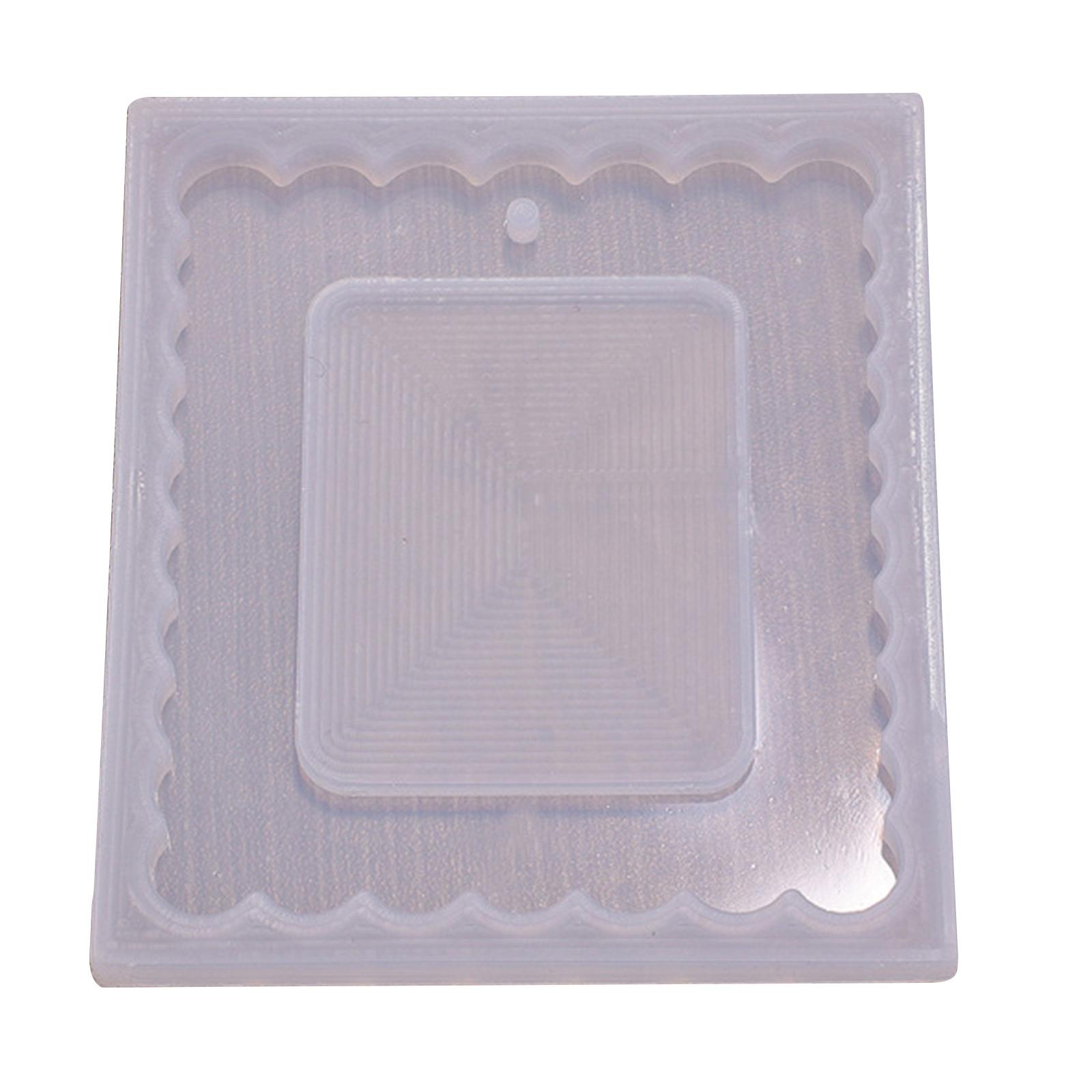 

Rectangle Mirror Photo Frame Mold Epoxy Glue Silicone Mold Table Soft Ceramic Plaster Ornament Pendant Home Decoration 1