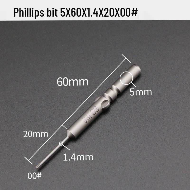 GOOD801 Electric Phillips Head Screwdriver Bit, 5mm Shank, 3mm Magnetic, 60mm Length