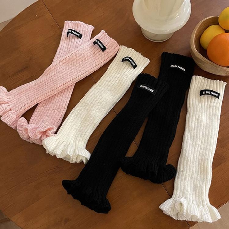 Winter Lengthen Wrist Gloves Adult Trumpet Edge Arm Warmer for Outdoor Cycling