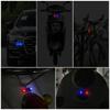 Mini LED Solar Power Bil Varningsljus Natt Säkerhet Simulerat larm Trådlös Stöldskyddslampa Strobe Dummy Larmlampa