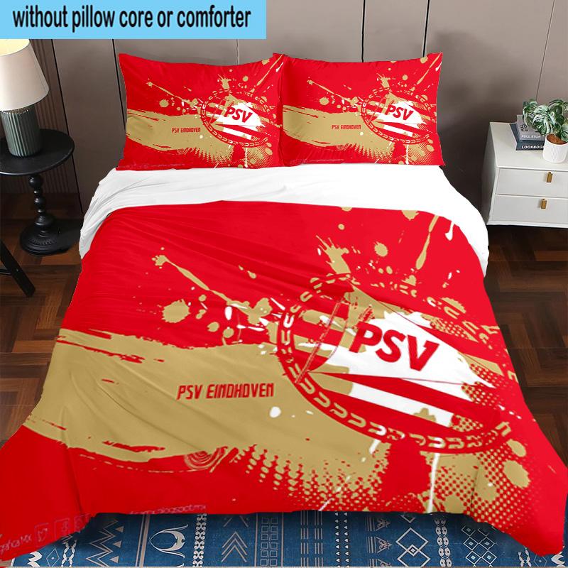 Psv Eindhoven Crest 3PCS Bedding set,Ideal for1pc Duvet Cover And 2pcs Pillowcases Perfect for Christmas gift,Ideal for Bedroom, Dormitory