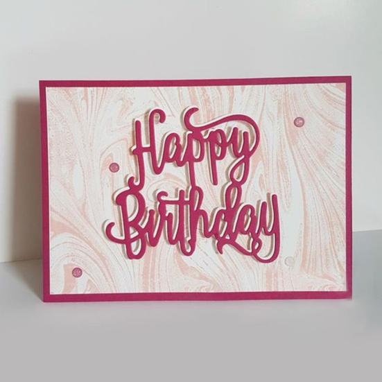 Happy Birthday Frame Cutting Die Scrapbooking Photo Album Embossing DIY Tool
