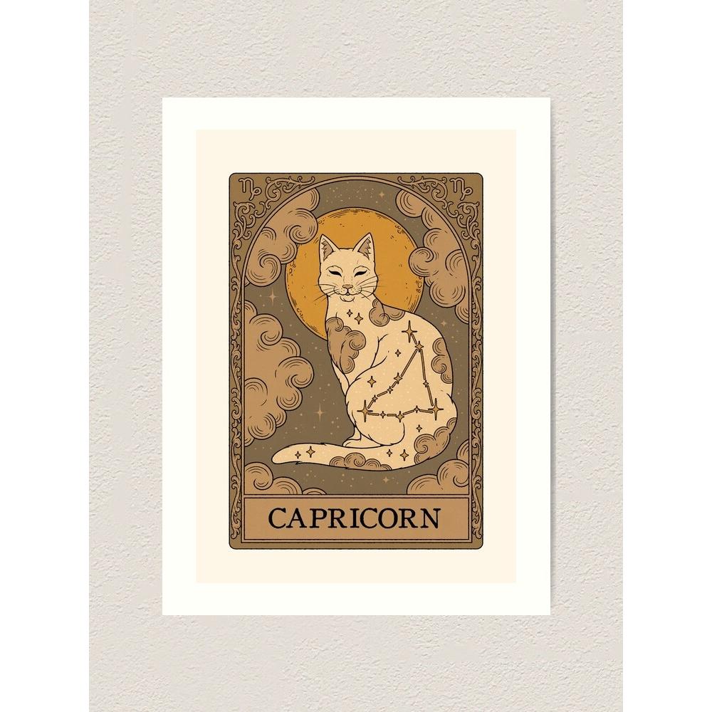 Tapestry of the Cat Constellation Capricorn Art 75x100