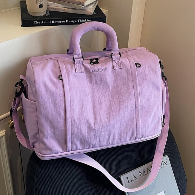 

Large capacity travel bag women s fitness luggage bag фіолетовий