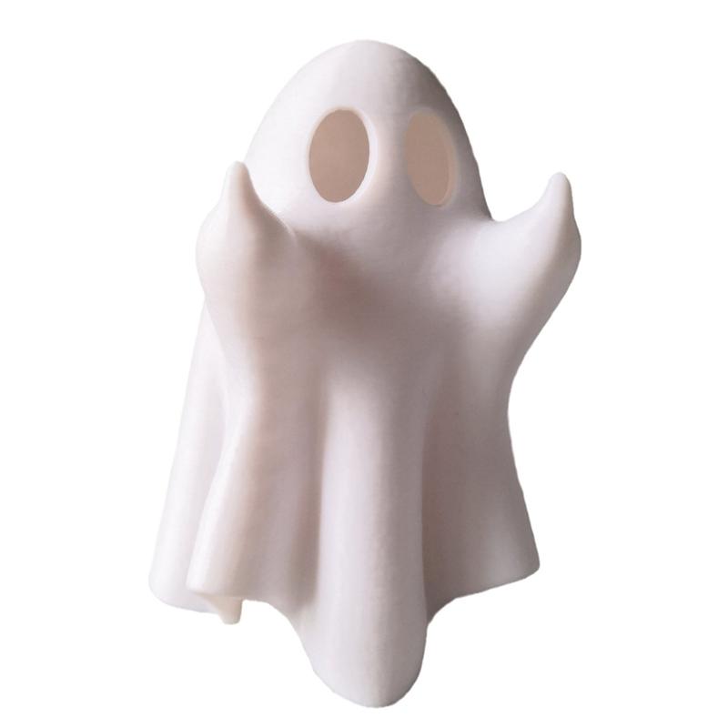M-Modern-Ghost Statue, White Resin Garden Ghost Sculpture Halloween Decorations, Ghost Figurines For Home Room Desk Garden Yard