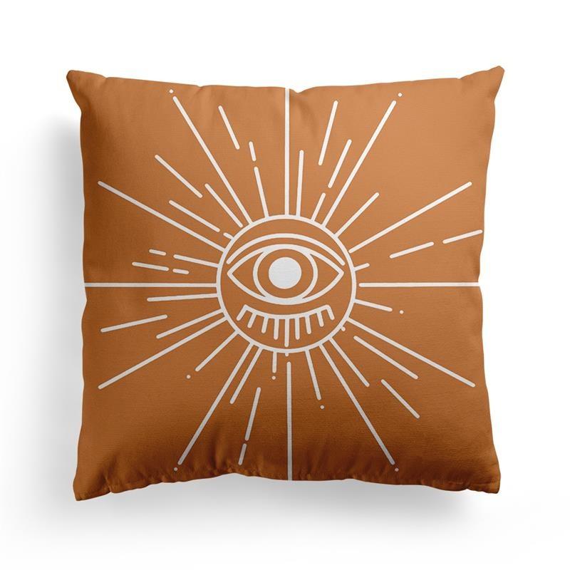 Orange Geometric Sofa Throw Pillow Cover Dormitory Decoration Office Living Room Home Pillow Cover