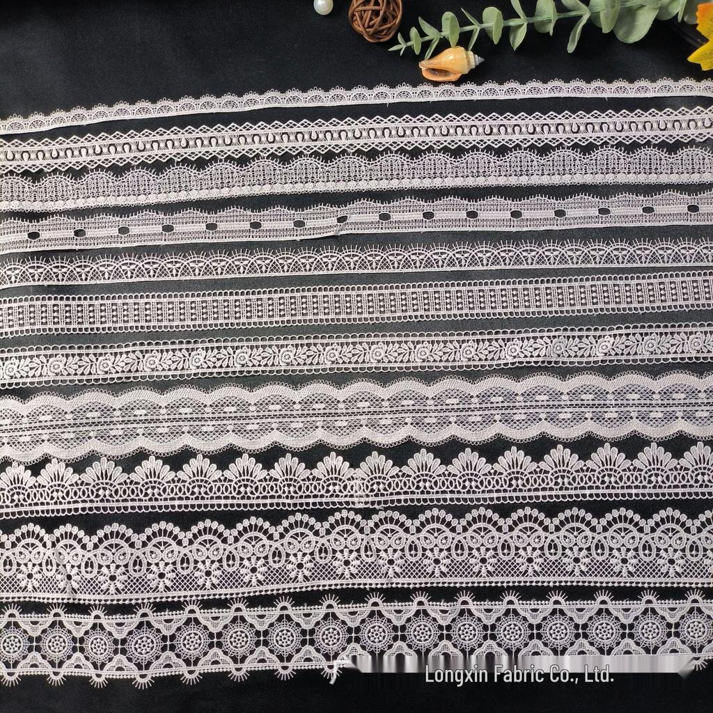 Hot Spot Transparent Mjölksilke Spets Bröllopskardin