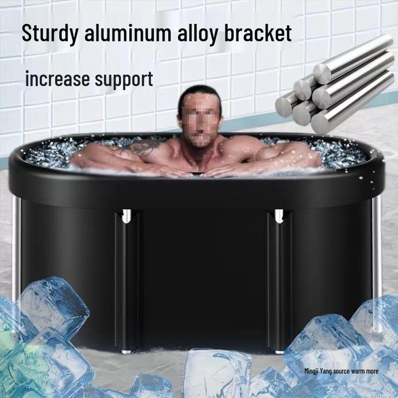 Portable Folding Ice Bath Tub for Adults - Home Assembly Athlete Soaking & Cooling Tub