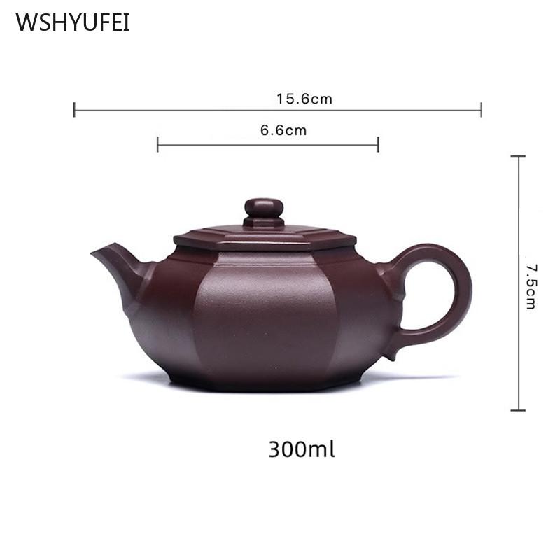 Bule de Argila Roxa Yixing Bule de chá feitos à mão de argila roxa antiga da mina original Jogo de chá Kung Fu