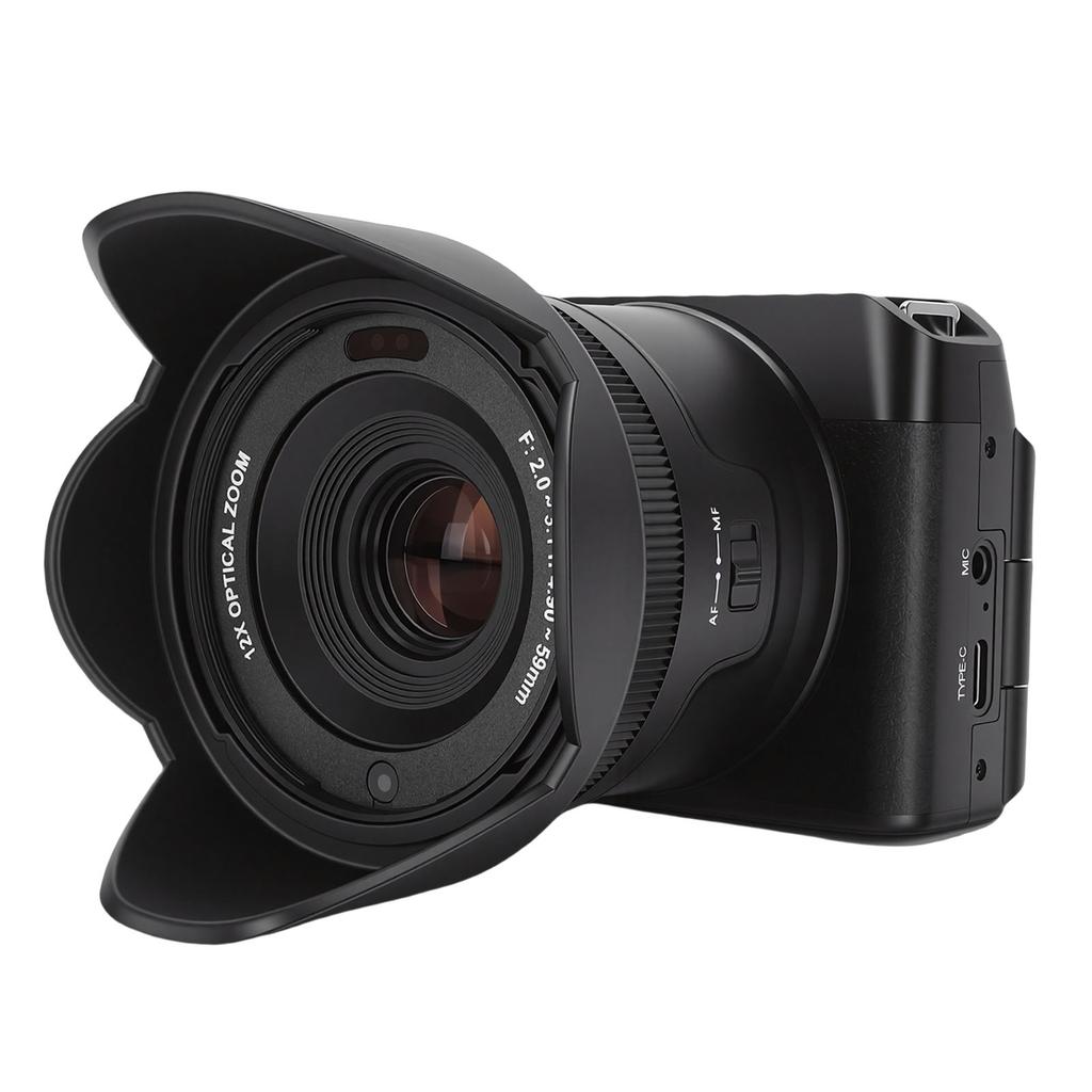 5K Digital Camera 72MP 270 degrees  Flip Screen 12x Optical Zoom WiFi Digital Video Camera for Vlog Taking