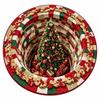Polyester Christmas Round Rug 2D Flat Optical Delusion Doormat 3D Illusion Carpet  Festival Present