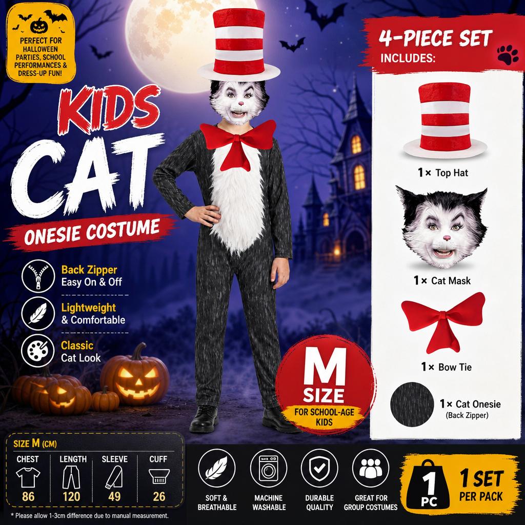 Kids Halloween Cat Onesie