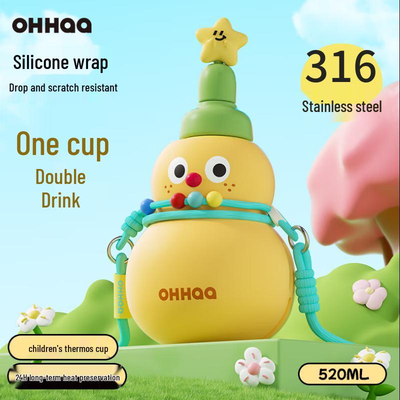 OHHAA Insulated Straw Bottle