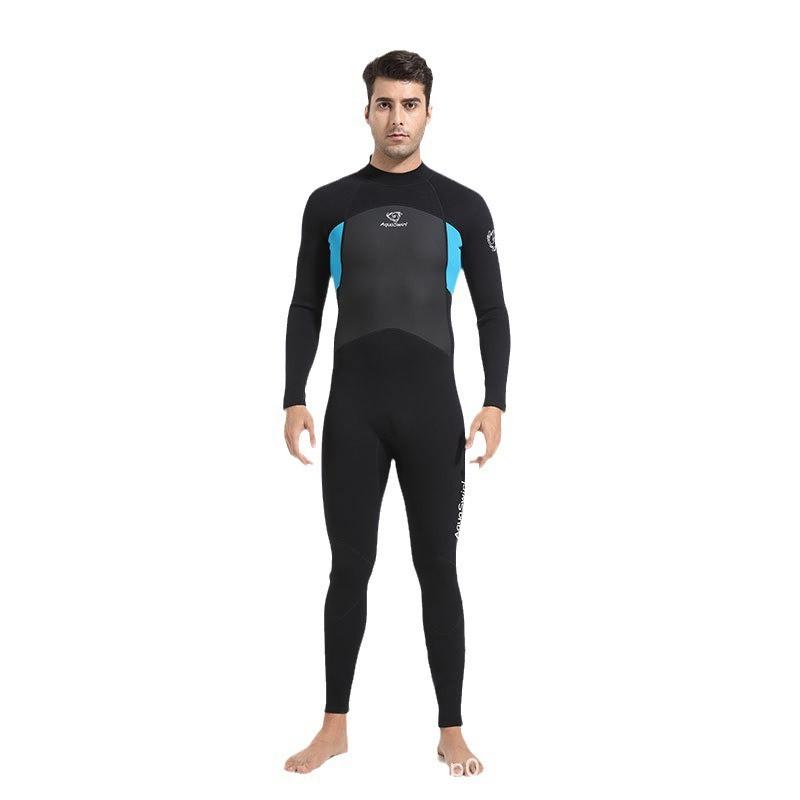 3mm Neoprene Full Wetsuit Men Women - Long Sleeve Snorkeling Surfing Swimsuit With UV Protection Thermal Insulation