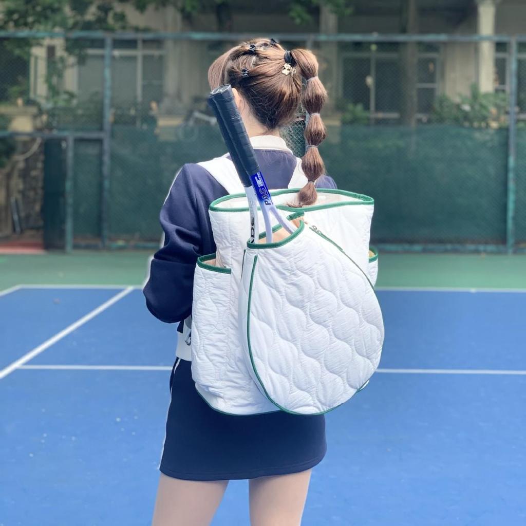 2025 Portable Sports Bag for Badminton, Tennis & Pickleball - Fits 2 Rackets, Handheld, Large-Capacity, Down Cotton
