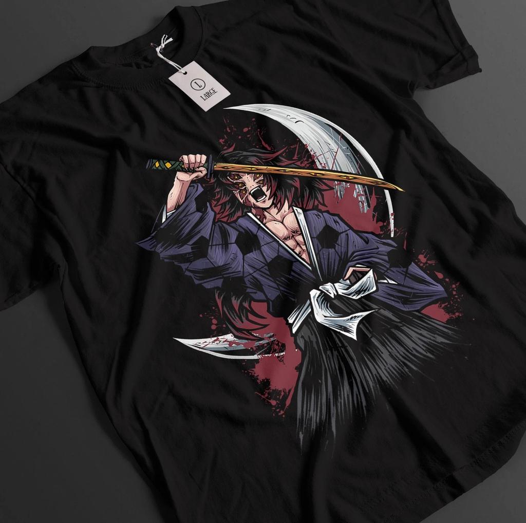 Demon Slayer Shirt Kokushibo Upper Moon 1 TShirt Tanjiro Kny Anime Muzan Tee3