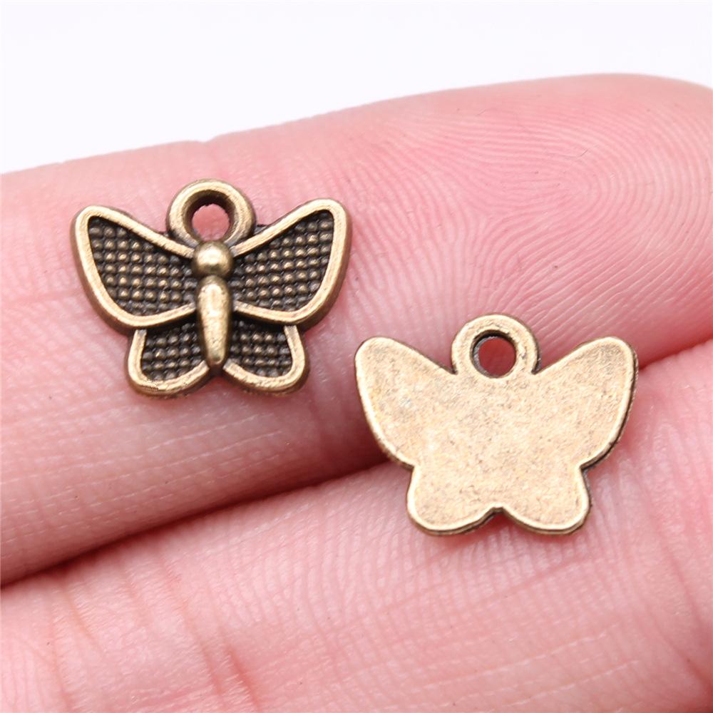 20pcs Vintage Bronze Color Butterfly Charms Pendants DIY Crafts Making Findings Handmade Tibetan Jewelry