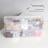 Large-Capacity Dustproof Nail Art Storage Box with Buckle and Clear Lid