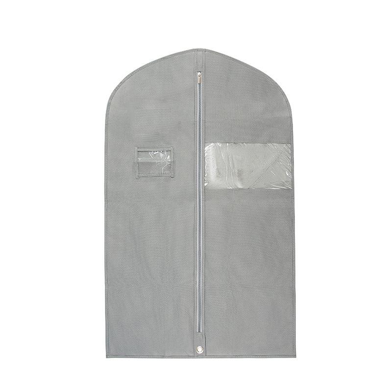 

Non Woven Garment Dustproof Bag With Clear Window Moisture Proof Suit Cover Nonwoven Fabric Clothing Protector For Suit Storage 100x60Cm серый