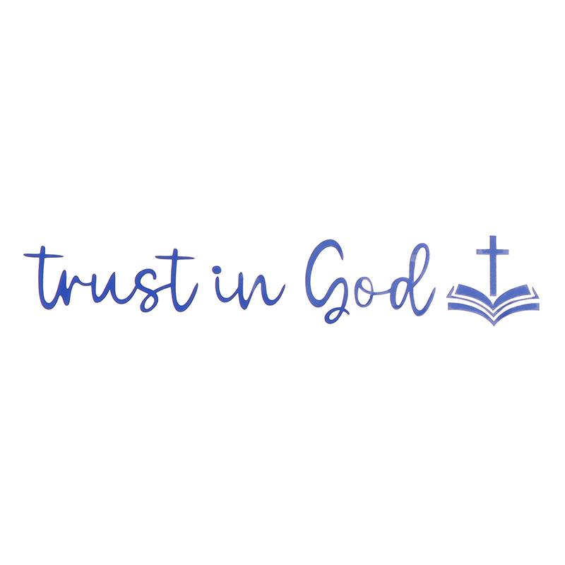 Trust In God Mirror Decal, Car Decals For Women, Faith Mirror Decal, Cute Vinyl Decal, Christian Car Mirror Decal, Religious Car