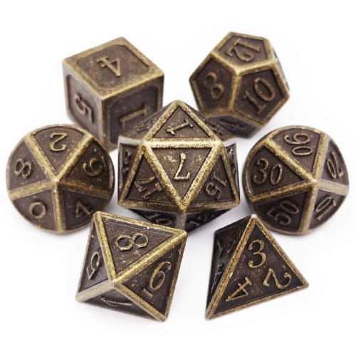 Sedna's Magic DND Tabletop Game Dice Set of 7, Dungeons & Dragons Dice, 5 Sacred Cubes (Platonic Solids) and a 10-Sided Dice [D&D Compatible] | Heavy-