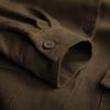 Women Autumn Vintage Style Long Sleeve Big Pockets Outerwear Shirts Solid Color Loose Casual Tops